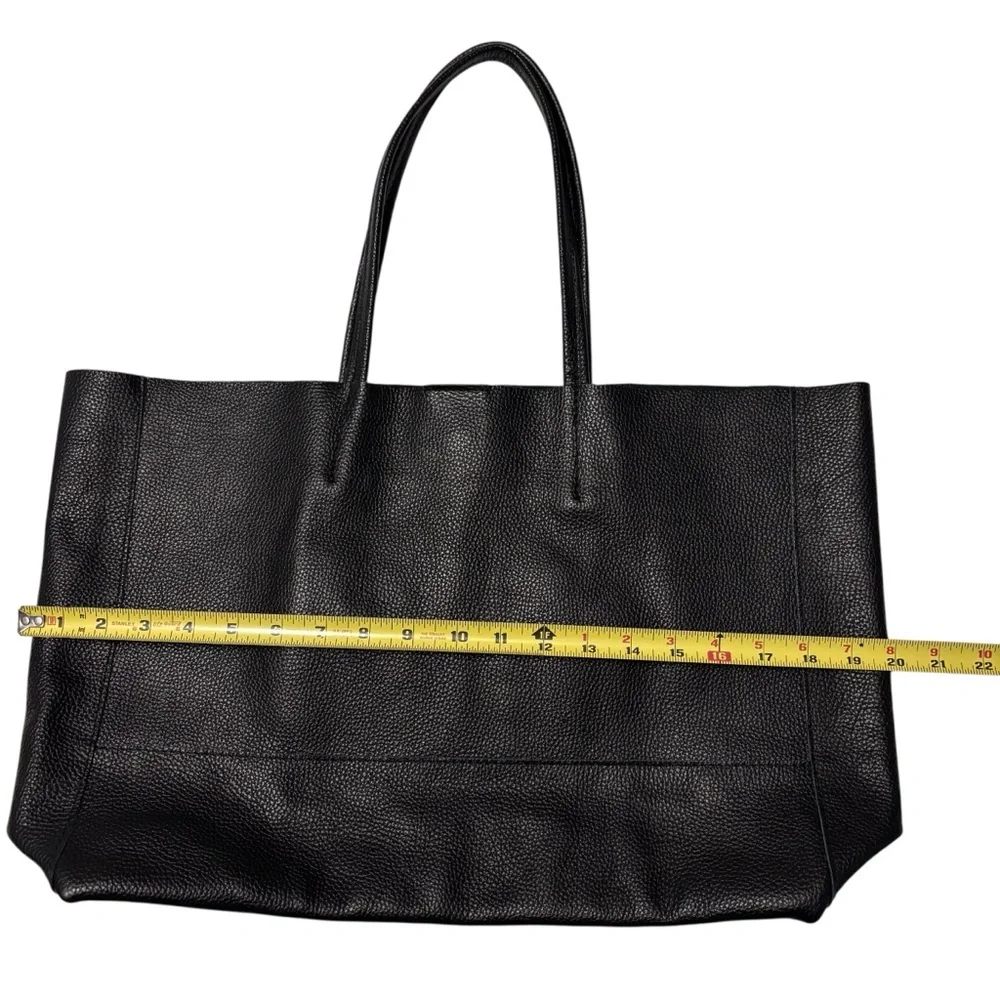 Adoratti Leather Carryall Tote Black Italian Leather NWOT Elegant Tote Bag - Picture 6 of 16